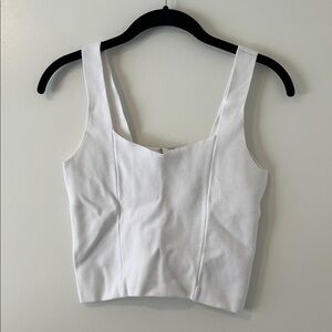 Abercrombie & Fitch White Crop Top